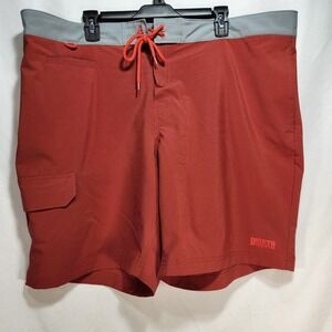 Duluth Trading Co Mens Board Shorts Size 42‎ Red Duluthflex Rust Orange